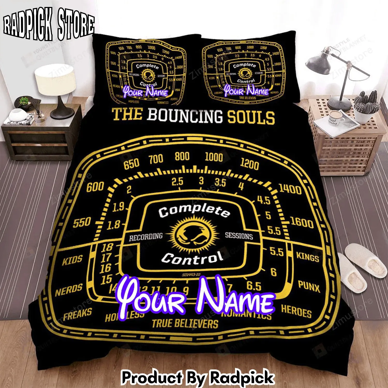Radpick the bouncing souls band complete control recording sessions album cover bed sheets spread comforter duvet cover personalized name bedding sets rp3271336